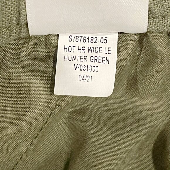 High-Waisted Wide-Leg Linen-Blend Pants | Hunter Green | Drawstring Waist - Picture 7 of 11